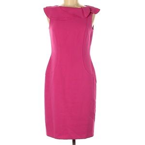 David Meister Pink Sleeveless Lined Sheath Dress